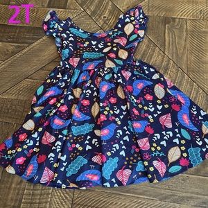 Dot Dot Smile dress size 2T blue with birds